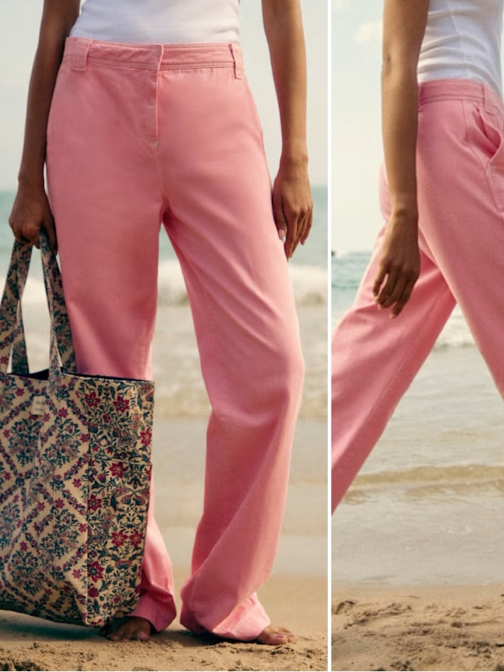 SEZANE x Holiday Kevna Straight Wide Leg Baggy Twill Trouser Pants \\ 38 (6)